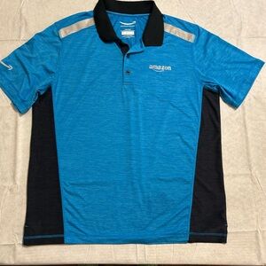 Amazon Men’s Blue and Black Performance Polo